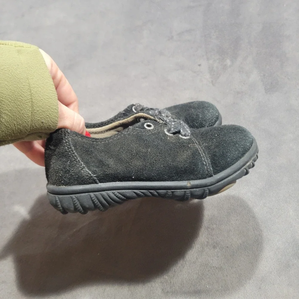 Bogs Wall Ball Lace Infants Size 8 Black Suede‎ Leather Sneakers 71587I-001